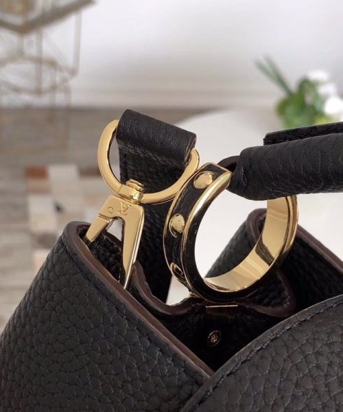 1:1 Replica Louis Vuitton LV Capucines Mini Taurillon Black Luxury Bag For Women M42259 - 31.5cm/ 12.4in