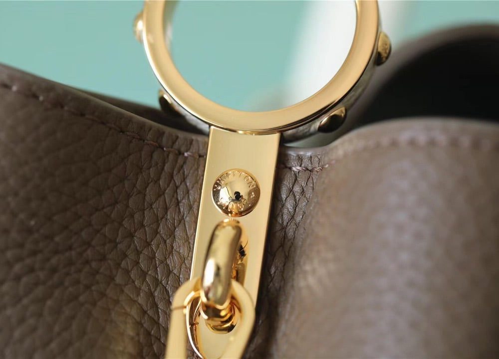 1:1 Replica Louis Vuitton LV Capucines Mini Taurillon Smokey Brown Luxury Bag For Women -  21cm/8.3in