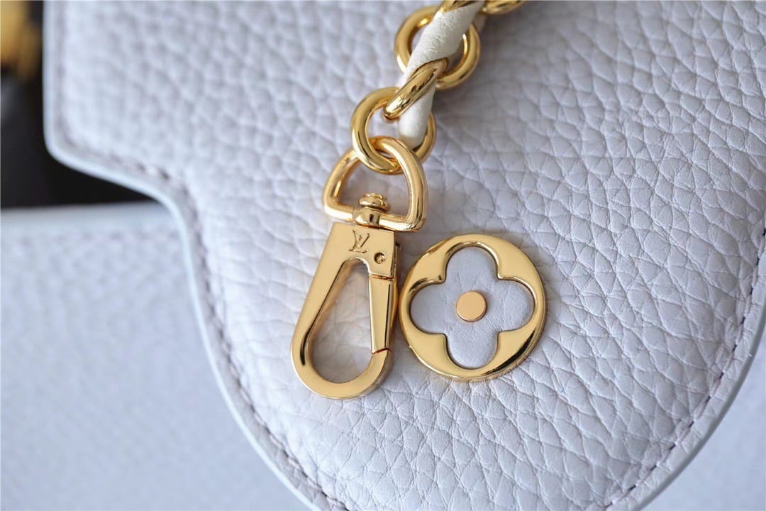 1:1 Replica Louis Vuitton LV Capucines MM Taurillon Light Blue Luxury Bag For Women - 31.5cm/12.4in - Image 6