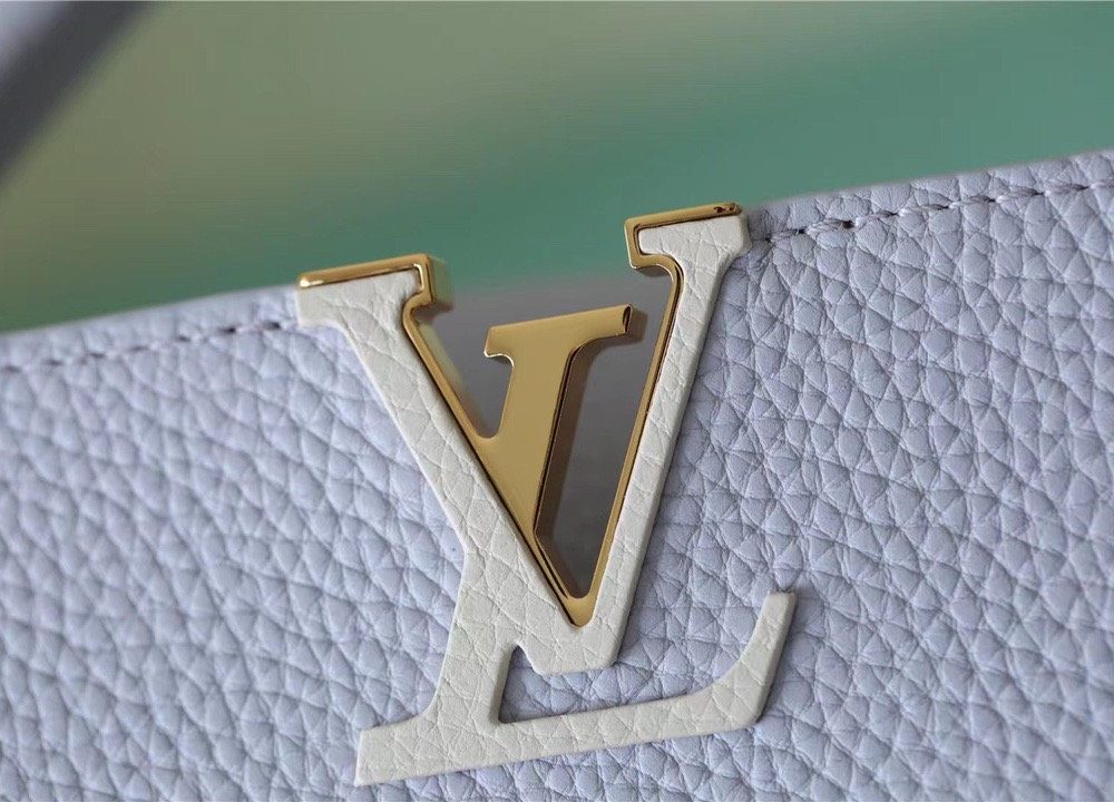 1:1 Replica Louis Vuitton LV Capucines MM Taurillon Light Blue Luxury Bag For Women - 31.5cm/12.4in