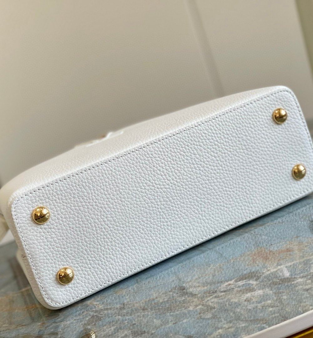 1:1 Replica Louis Vuitton LV Capuciness MM Handbag White Luxury Bag For Women - 12.4in/32cm