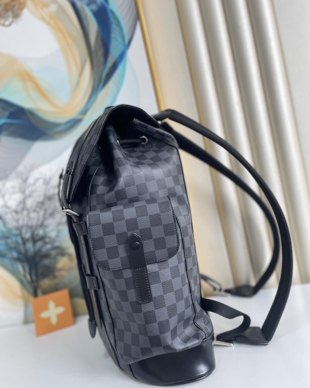 1:1 Replica Louis Vuitton LV Christopher PM Damier Graphite Essential Bag For Men N41379 - 17.3in/44cm