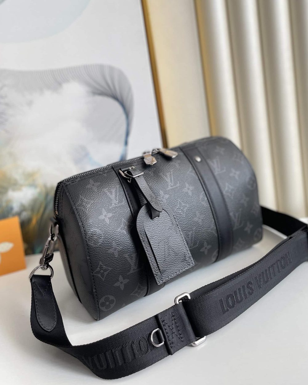 1:1 Replica Louis Vuitton LV City Keepall Monogram Eclipse Reverse Innovative Bag For Men M45936 - 10.6in/27cm