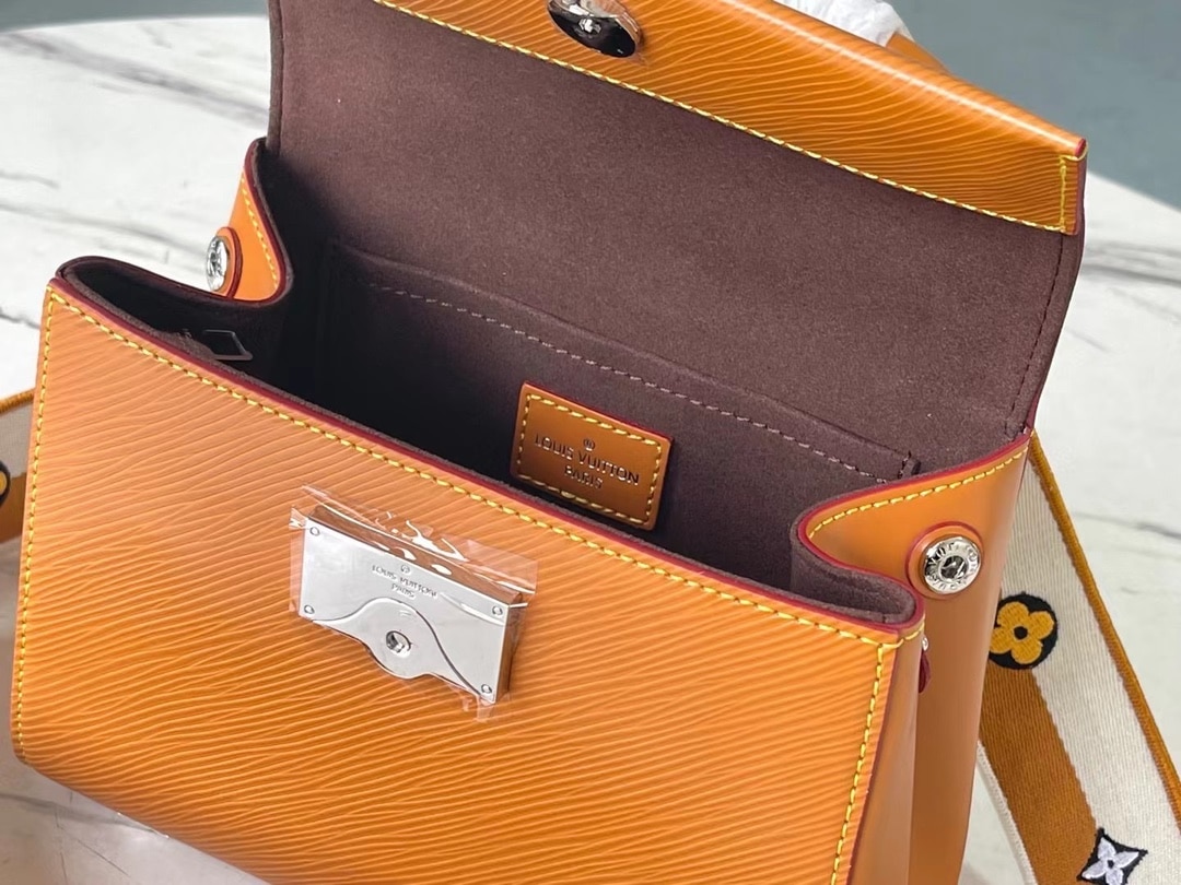 1:1 Replica Louis Vuitton LV Cluny Mini Epi Gold Miel Luxury Bag For Women M58931 - 20cm/7.9in - Image 9