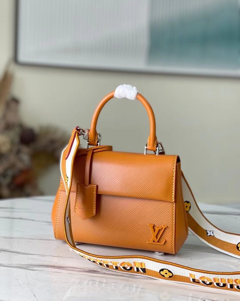 1:1 Replica Louis Vuitton LV Cluny Mini Epi Gold Miel Luxury Bag For Women M58931 - 20cm/7.9in