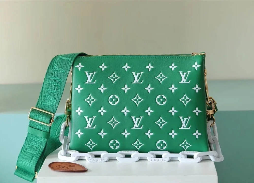 1:1 Replica Louis Vuitton LV Coussin PM Monogram Canvas Green Luxury Bag For Women M20760 - 10.2in/26cm