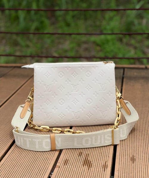 1:1 Replica Louis Vuitton LV Coussin PM Monogram Embossed Puffy White Luxury Bag For Women M57793 - 10.2in/26cm