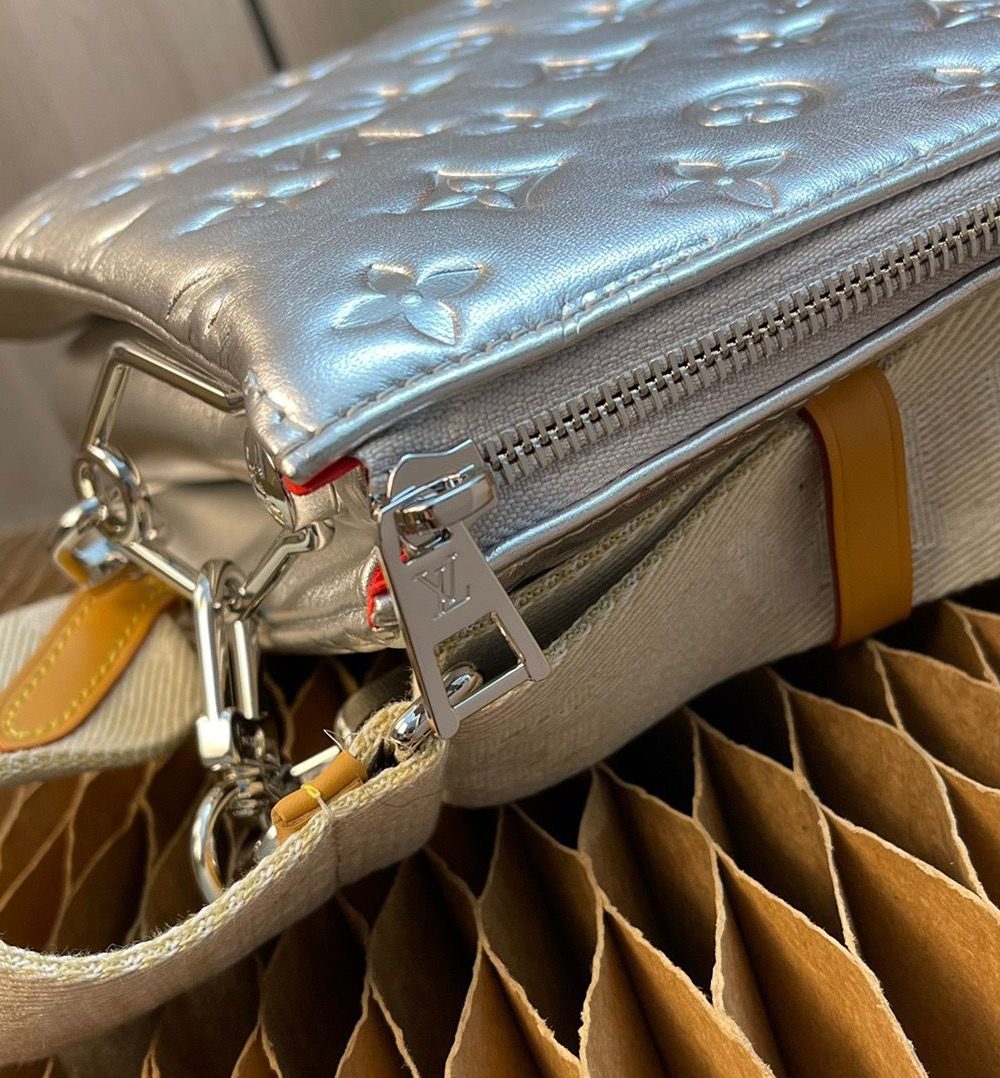 1:1 Replica Louis Vuitton LV Coussin PM Monogram Empreinte Sier Luxury Bag For Women M57913 - 10.2in/25.9cm