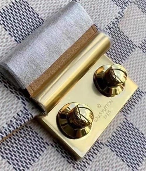 1:1 Replica Louis Vuitton LV Croisette Damier Azur Canvas Pink Luxury Bag For Women N50053 - 9.8in/25cm