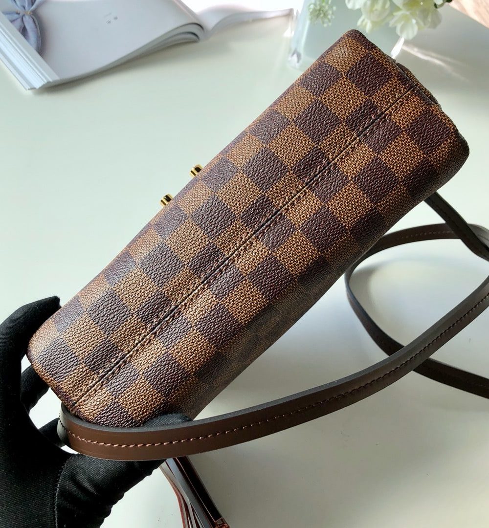 1:1 Replica Louis Vuitton LV Croisette in Damier Ebene Luxury Bag for women N53000 - 9.4in/23.8cm