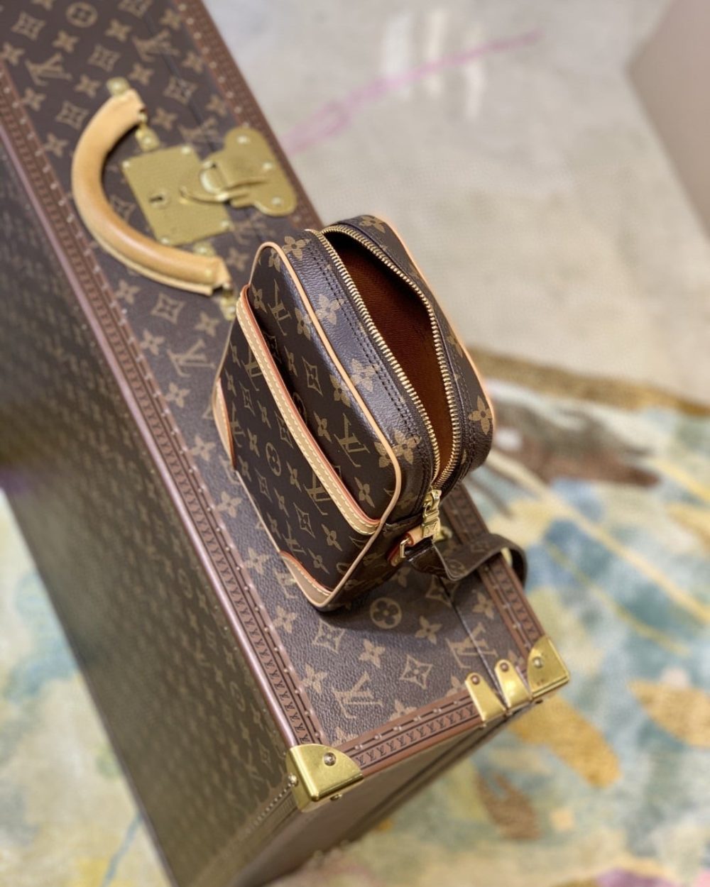 1:1 Replica Louis Vuitton LV Danube Monogram Canvas Luxury Bag For Women M45266 - 8.3in/21cm
