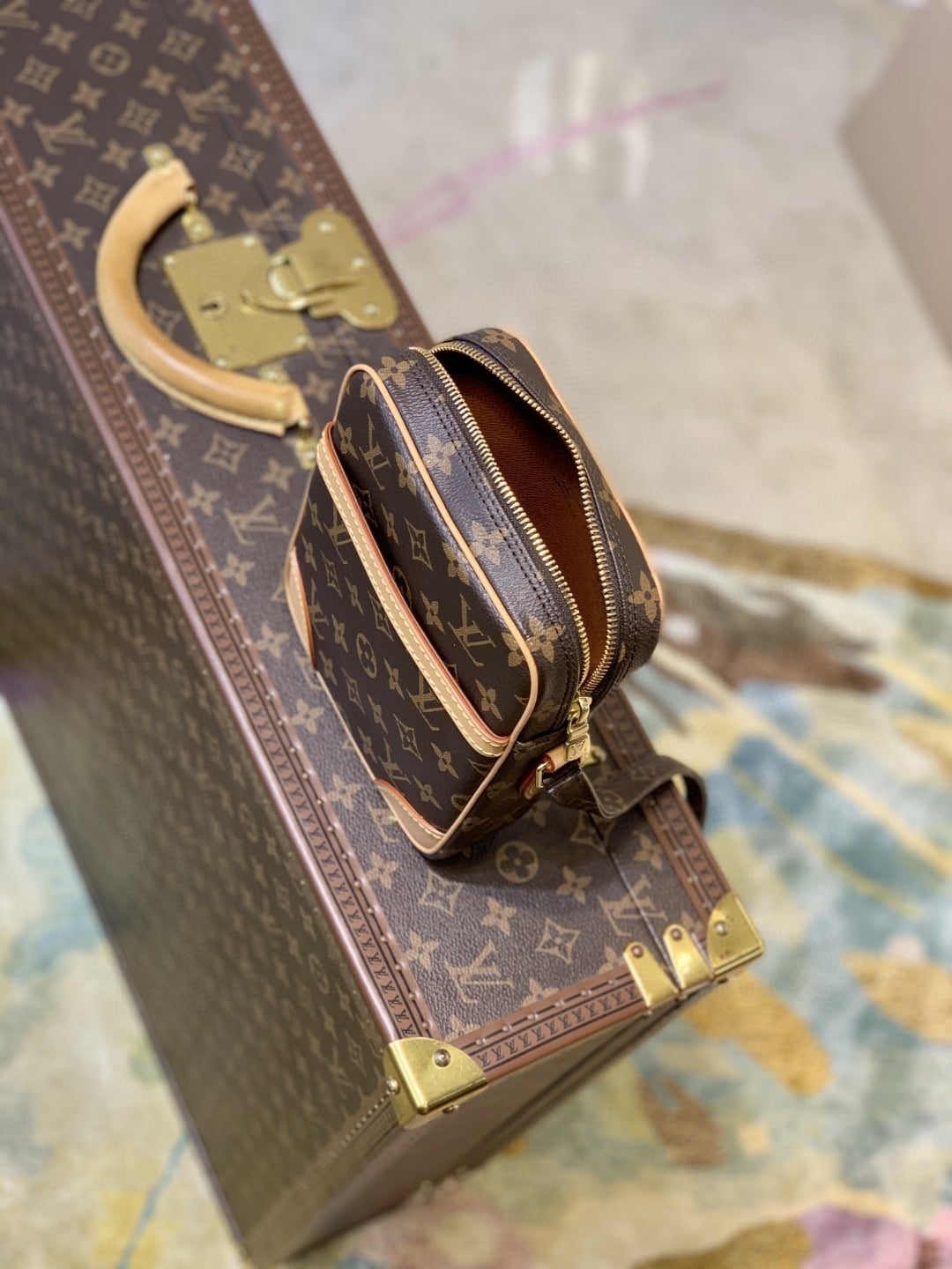 1:1 Replica Louis Vuitton LV Danube Monogram Canvas Luxury Bag For Women M45266 - 8.3in/21cm - Image 3