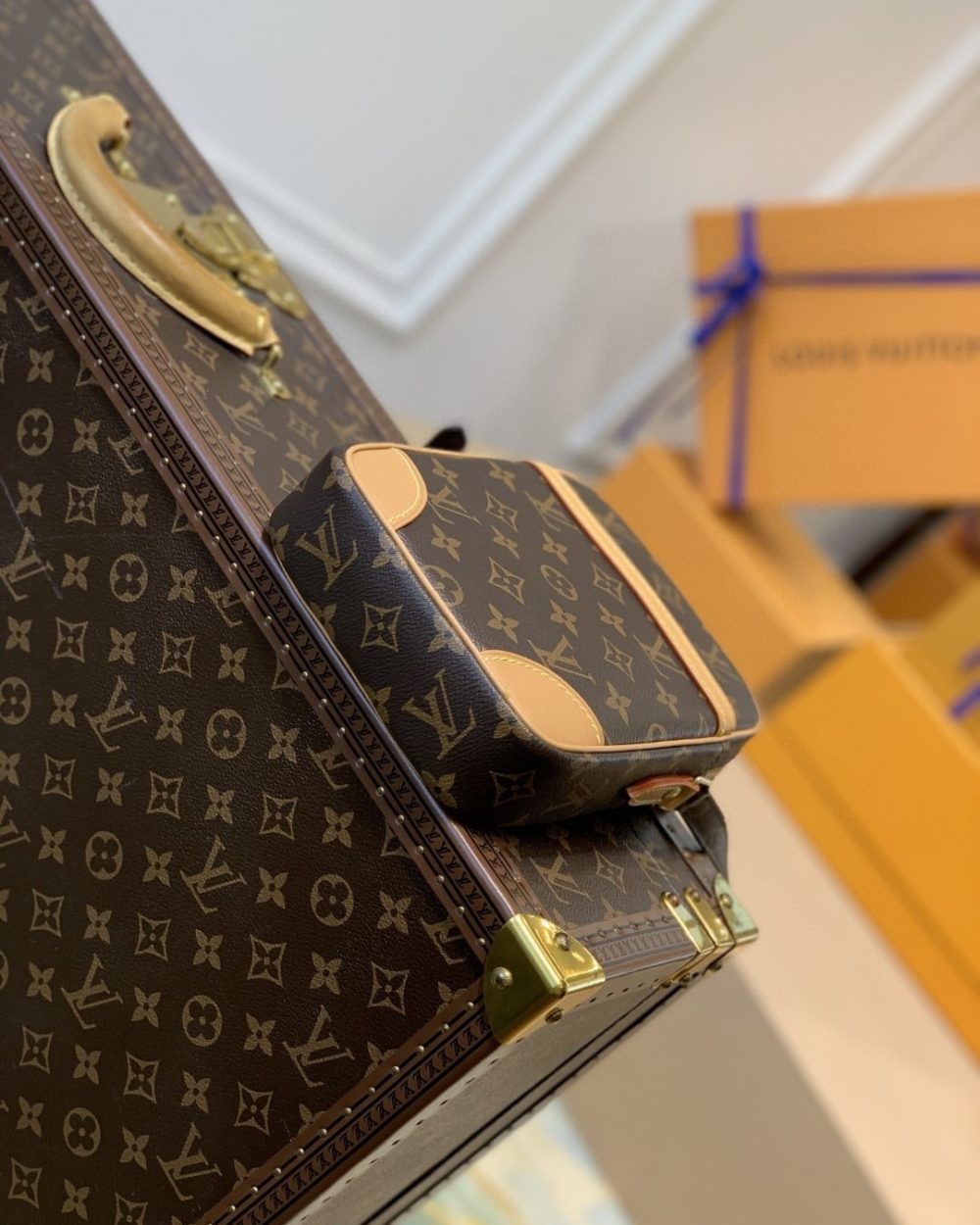 1:1 Replica Louis Vuitton LV Danube Monogram Canvas Luxury Bag For Women M45266 - 8.3in/21cm
