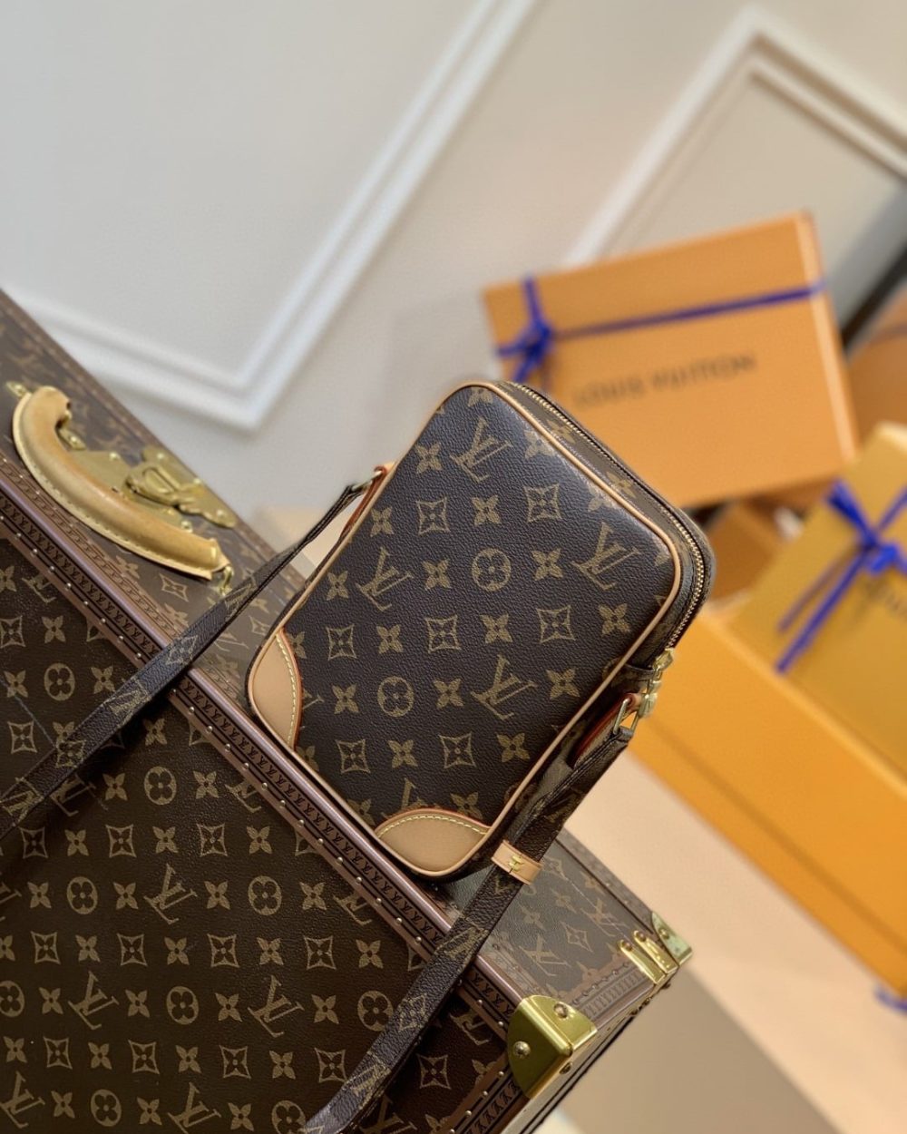 1:1 Replica Louis Vuitton LV Danube Monogram Canvas Luxury Bag For Women M45266 - 8.3in/21cm