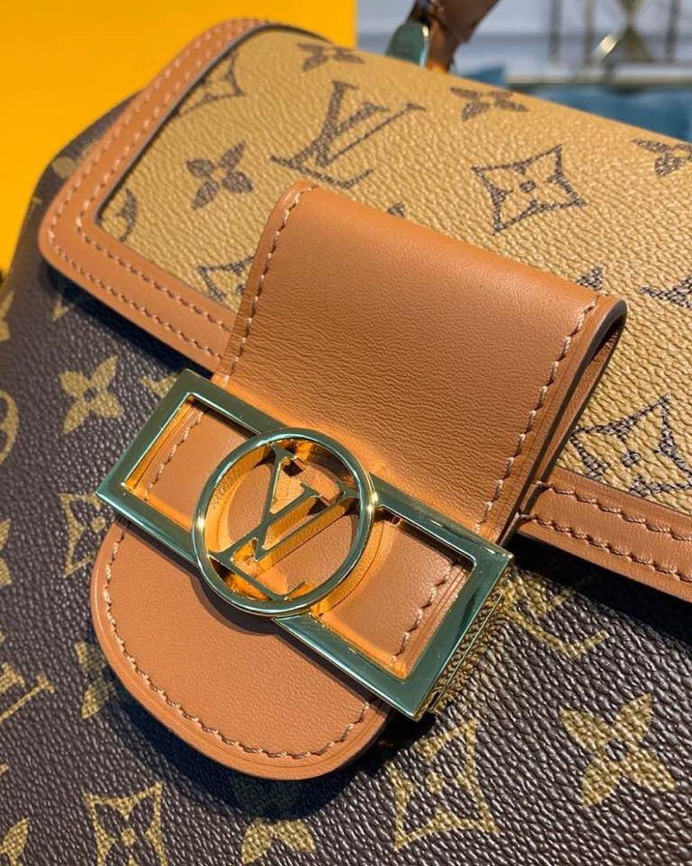 1:1 Replica Louis Vuitton LV Dauphine Backpack PM Monogram and Monogram Reverse Canvas By Nicolas Ghesquiere For Spring-Summer Luxury Bag For Women M45142 - 20cm