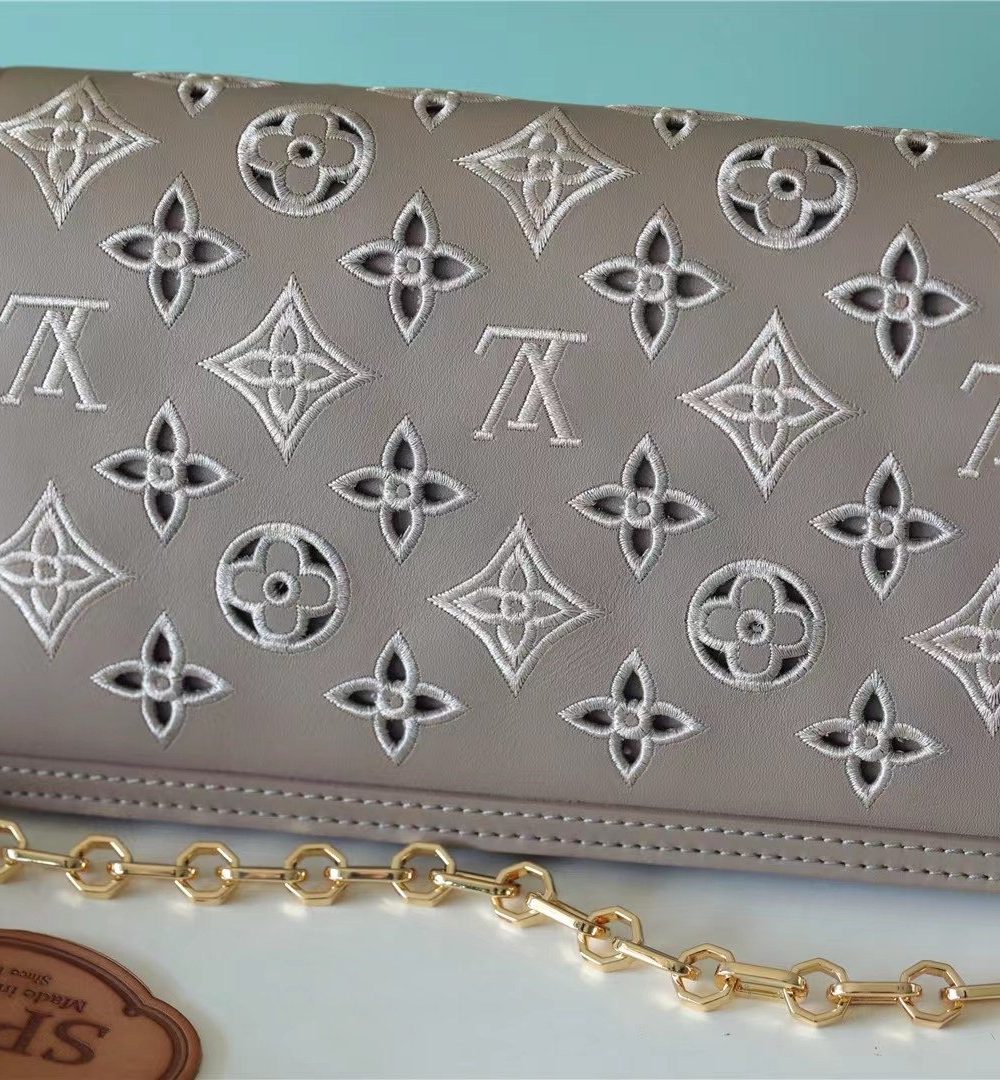 1:1 Replica Louis Vuitton LV Dauphine East West Monogram Khaki Luxury Bag For Women - 9.6in/24.5cm