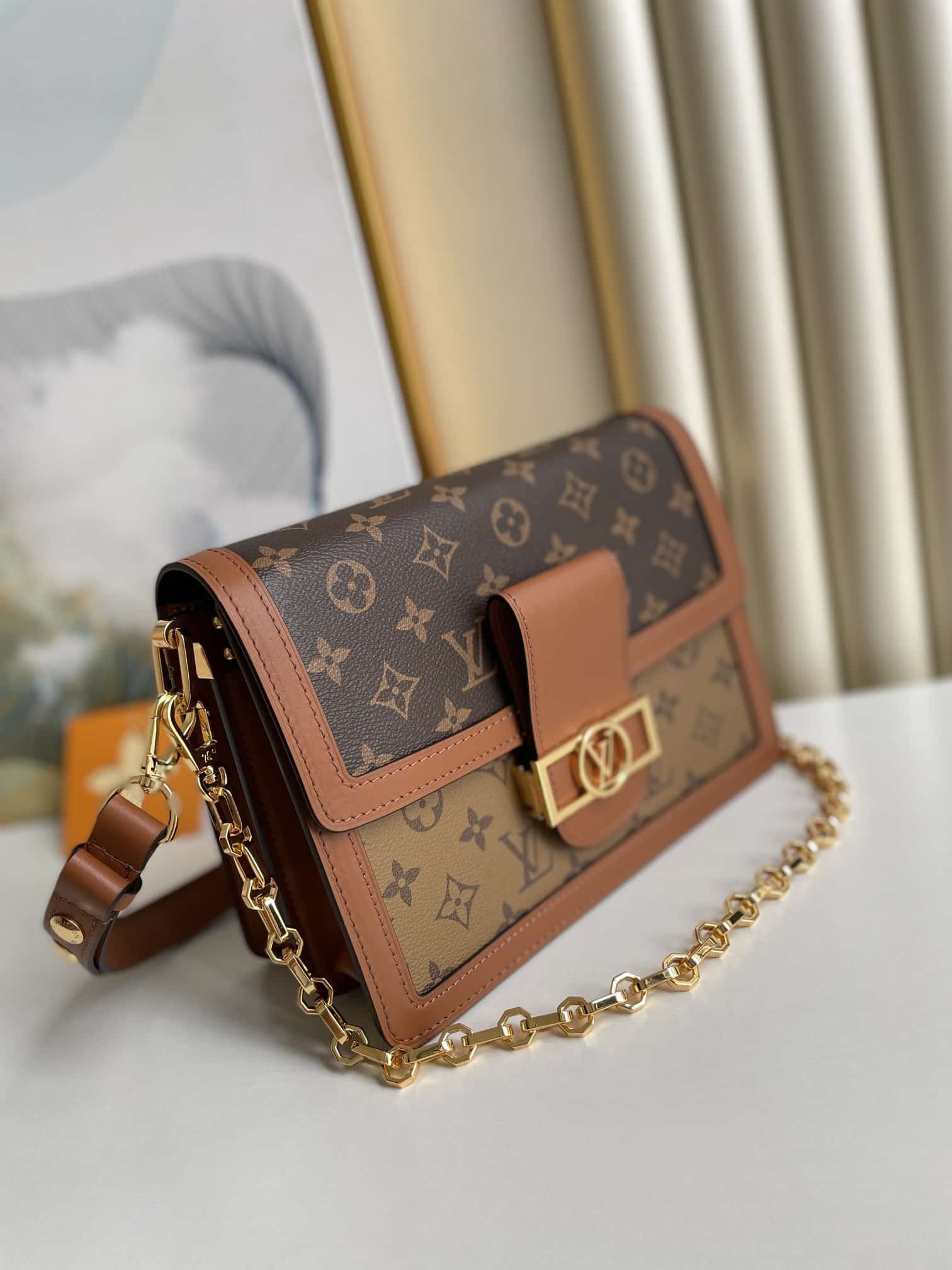 1:1 Replica Louis Vuitton LV Dauphine MM other Monogram Canvas Luxury Bag For Women M45958 - 25cm - Image 3