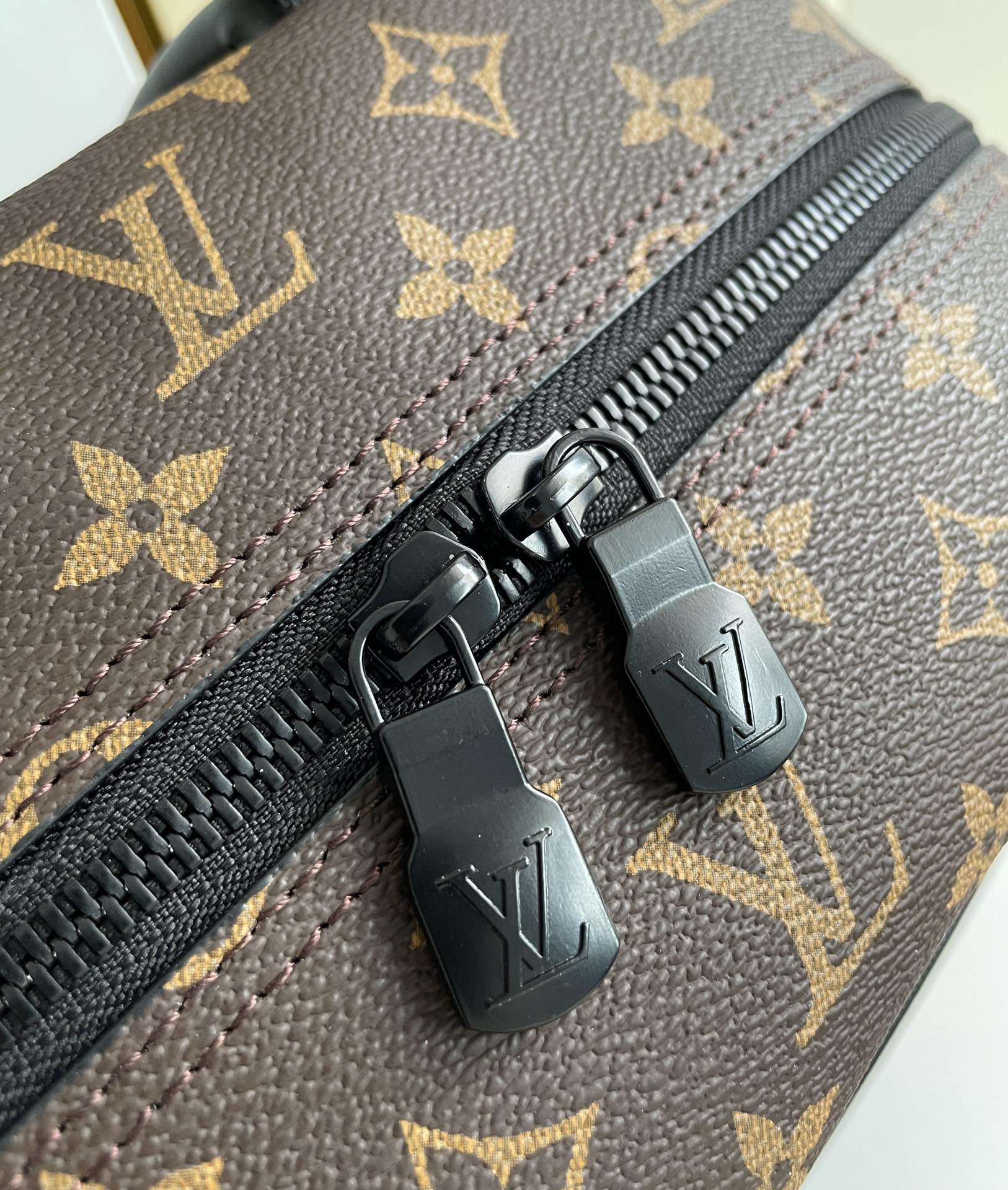1:1 Replica Louis Vuitton LV Dean Backpack Monogram Macassar Canvas Unique Bag For Men M45335 - 42cm - Image 6