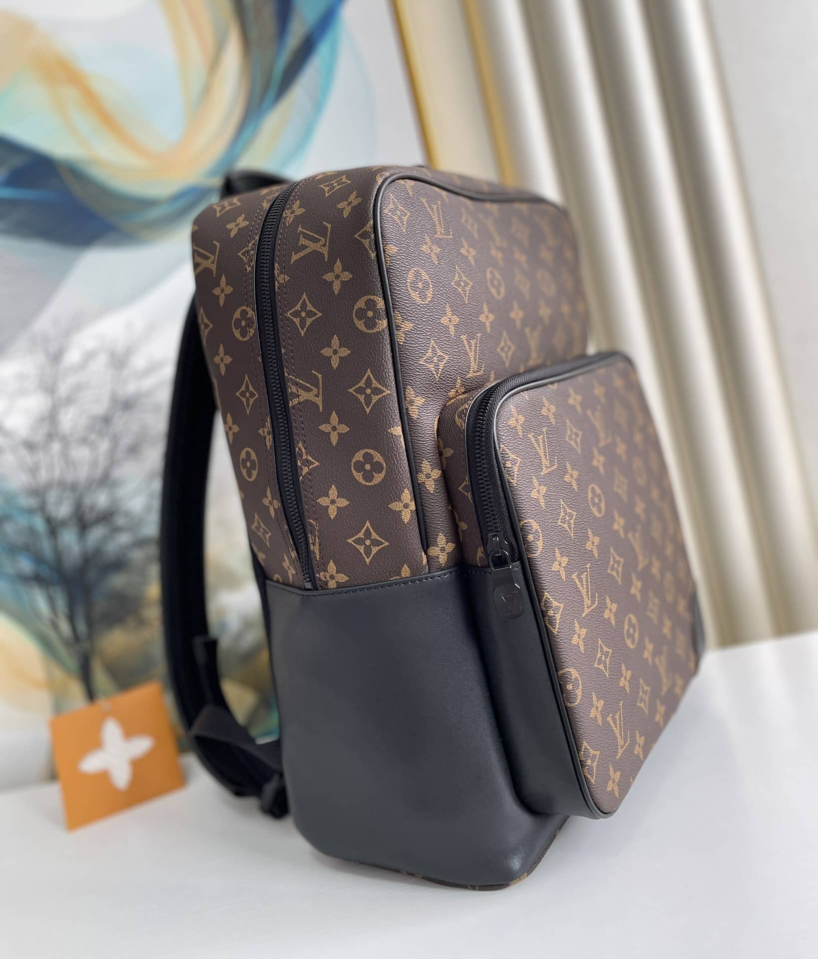 1:1 Replica Louis Vuitton LV Dean Backpack Monogram Macassar Canvas Unique Bag For Men M45335 - 42cm - Image 5