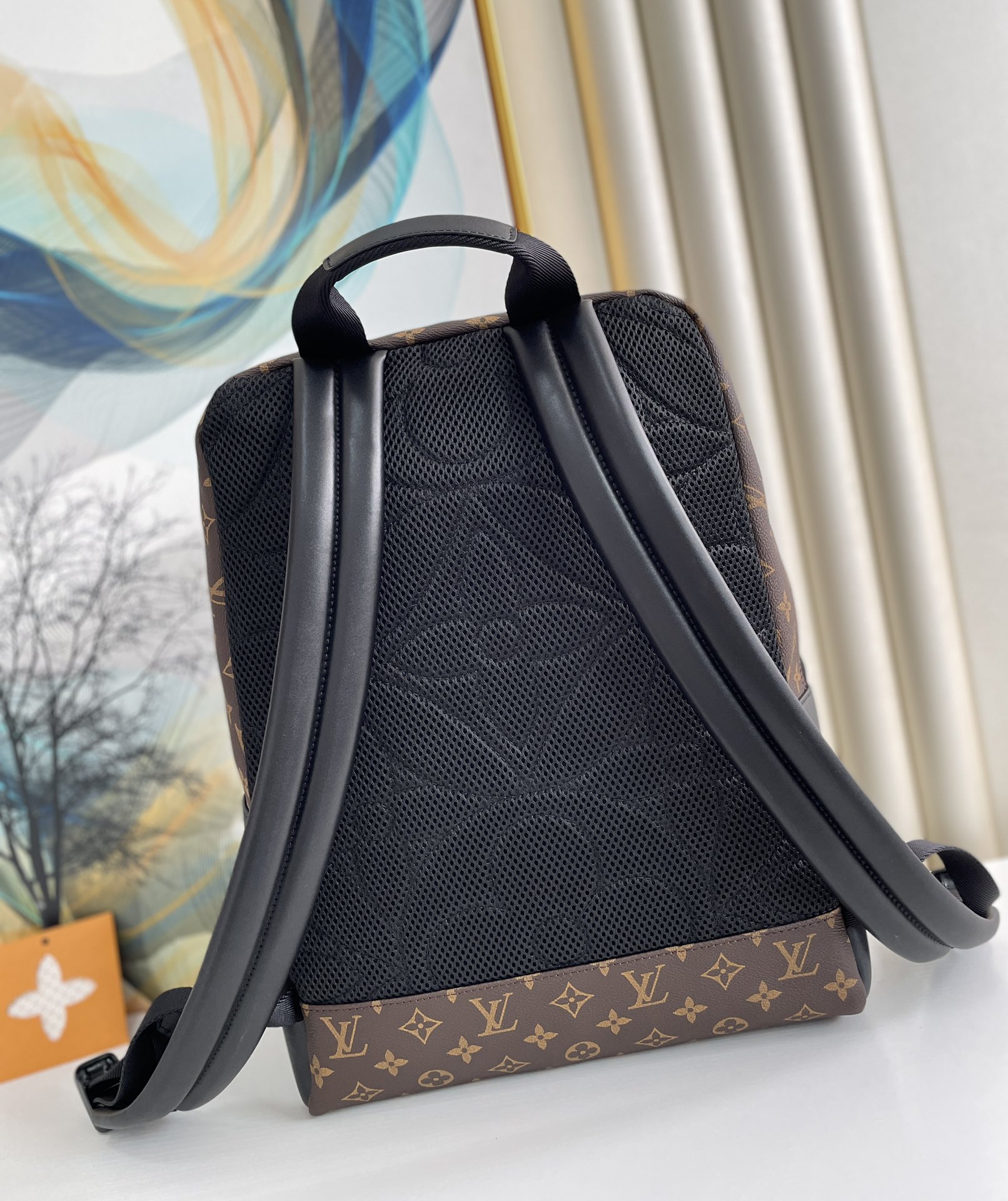 1:1 Replica Louis Vuitton LV Dean Backpack Monogram Macassar Canvas Unique Bag For Men M45335 - 42cm - Image 2