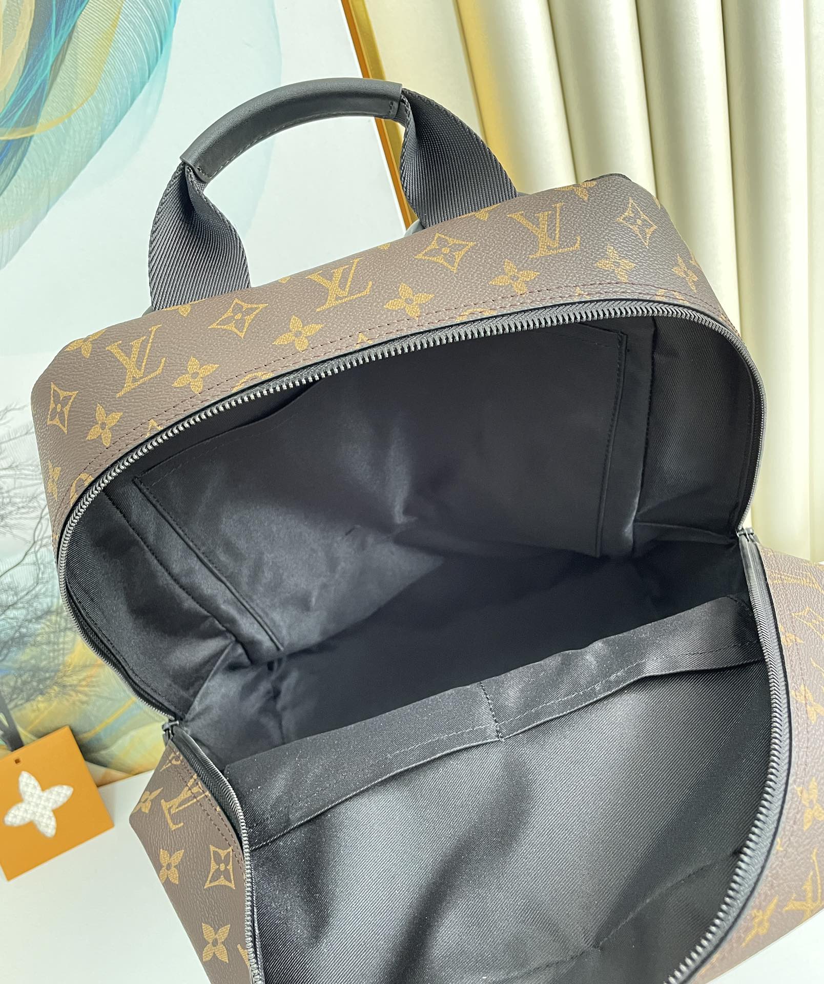 1:1 Replica Louis Vuitton LV Dean Backpack Monogram Macassar Canvas Unique Bag For Men M45335 - 42cm - Image 8