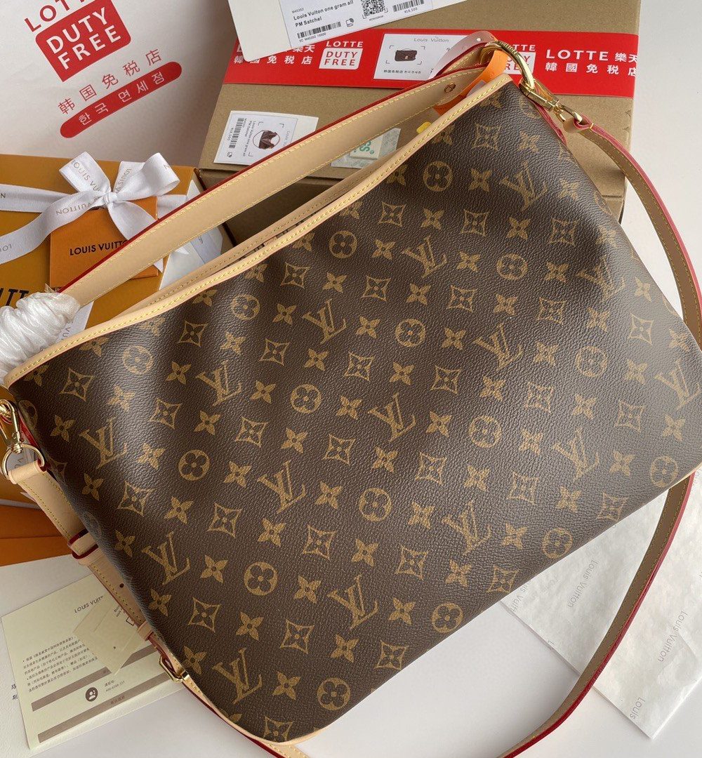 1:1 Replica Louis Vuitton LV Delightful PM Monogram Canvas Natural Luxury Bag For Women M40352 - 33cm