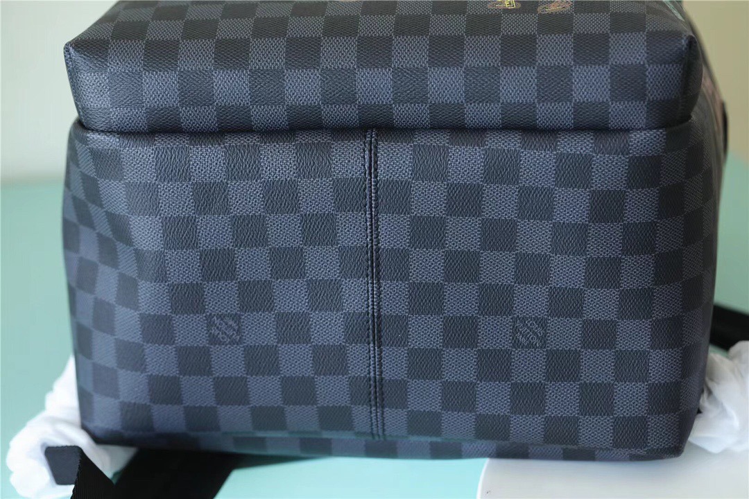 1:1 Replica Louis Vuitton LV Discovery Backpack Damier Graphite Canvas Unique Bag For Men N45275 - 40cm - Image 7