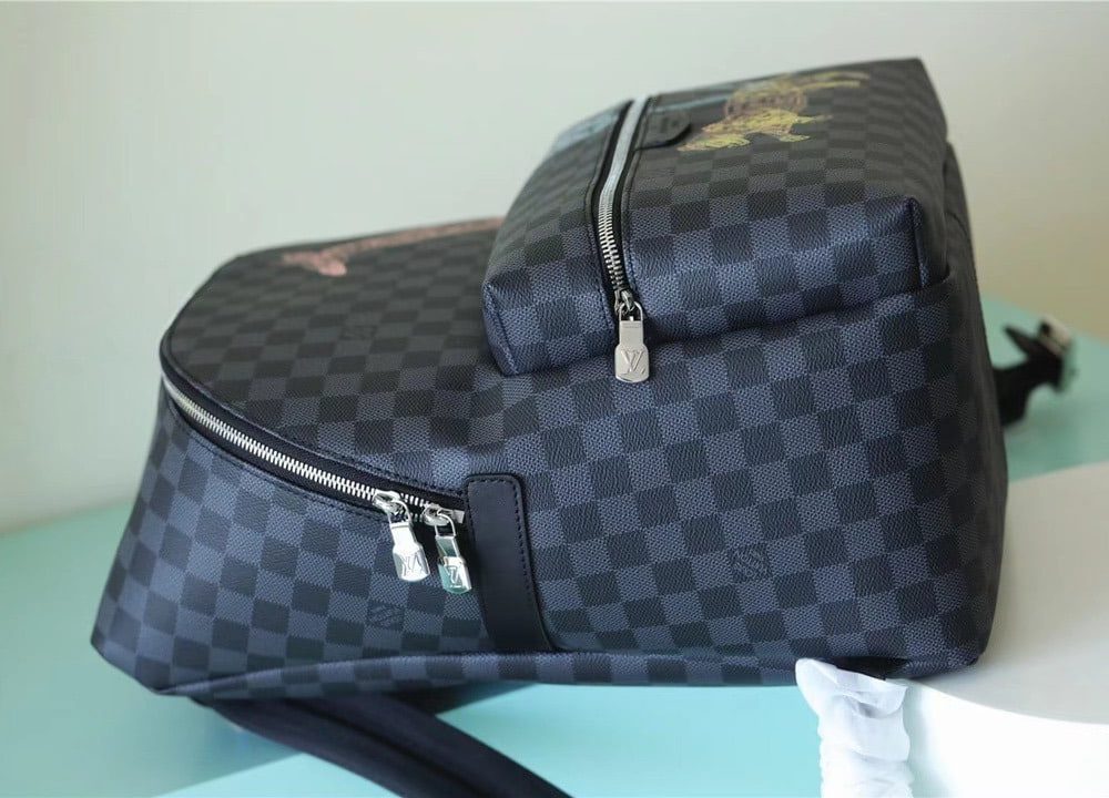 1:1 Replica Louis Vuitton LV Discovery Backpack Damier Graphite Canvas Unique Bag For Men N45275 - 40cm