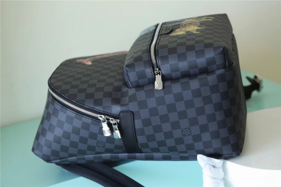 1:1 Replica Louis Vuitton LV Discovery Backpack Damier Graphite Canvas Unique Bag For Men N45275 - 40cm - Image 2