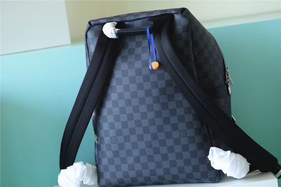 1:1 Replica Louis Vuitton LV Discovery Backpack Damier Graphite Canvas Unique Bag For Men N45275 - 40cm - Image 3