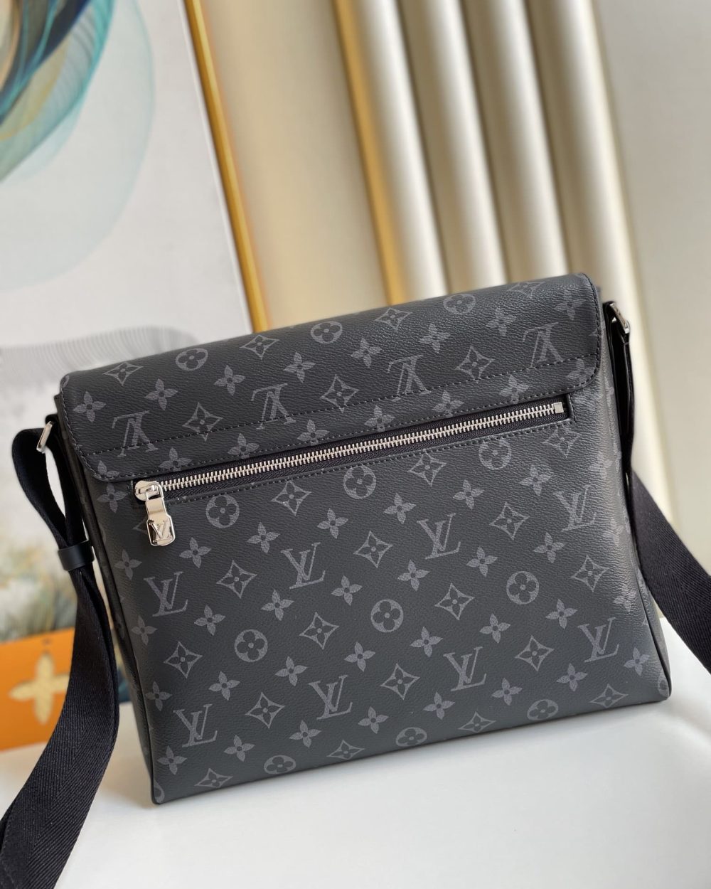 1:1 Replica Louis Vuitton LV District MM Monogram Eclipse Canvas Unique Bag For Men M44001 - 12.2in/31cm