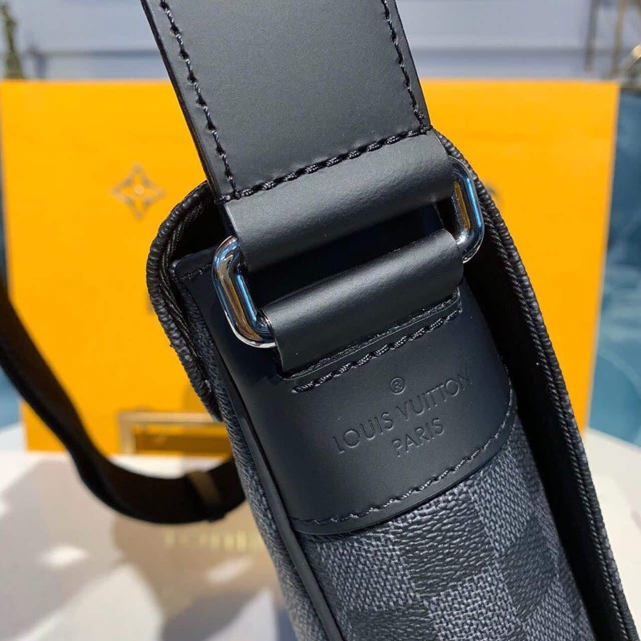 1:1 Replica Louis Vuitton LV District PM Damier Graphite Canvas Unique Bag For Men N41028 - 9.8in/25cm - Image 6