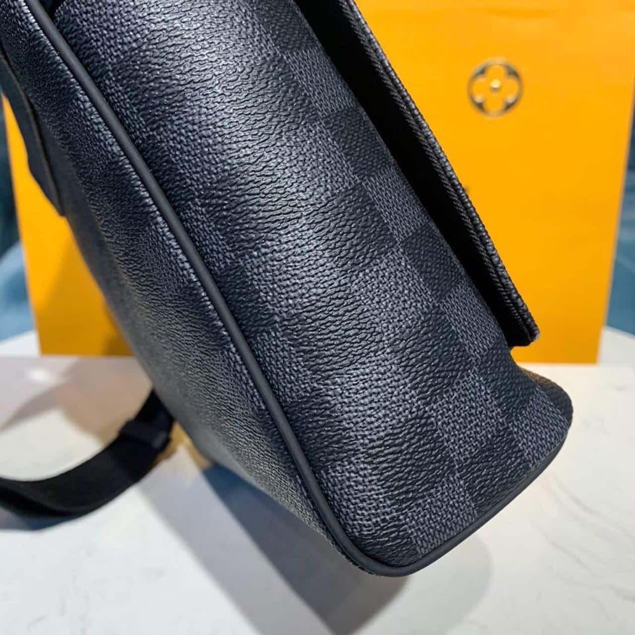 1:1 Replica Louis Vuitton LV District PM Damier Graphite Canvas Unique Bag For Men N41028 - 9.8in/25cm - Image 7