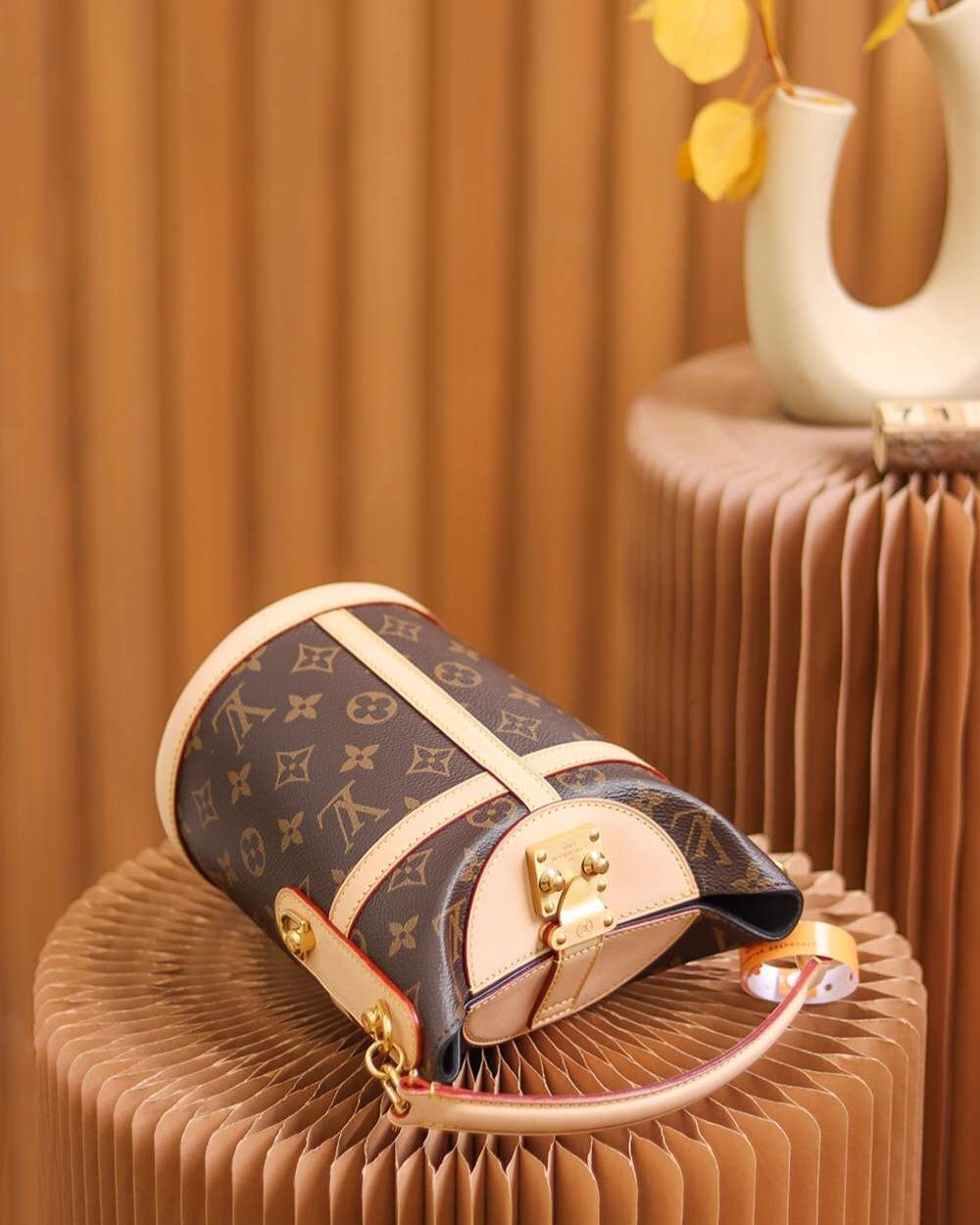 1:1 Replica Louis Vuitton LV Duffle Bag Brown Unique Bag For Women M43587 - 23cm