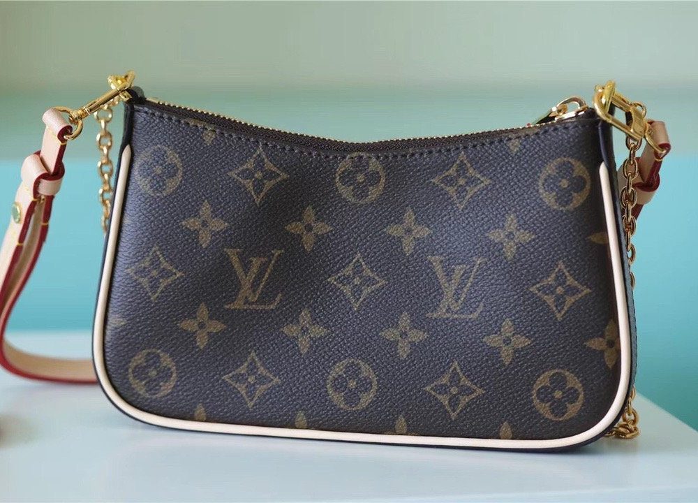 1:1 Replica Louis Vuitton LV Easy Pouch On Strap Monogram Canvas Luxury Bag For Women - 19cm/7.5in