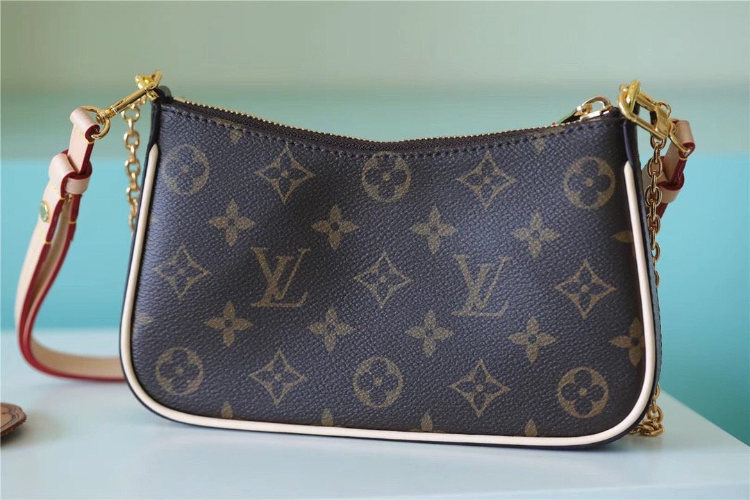 1:1 Replica Louis Vuitton LV Easy Pouch On Strap Monogram Canvas Luxury Bag For Women - 19cm/7.5in - Image 9