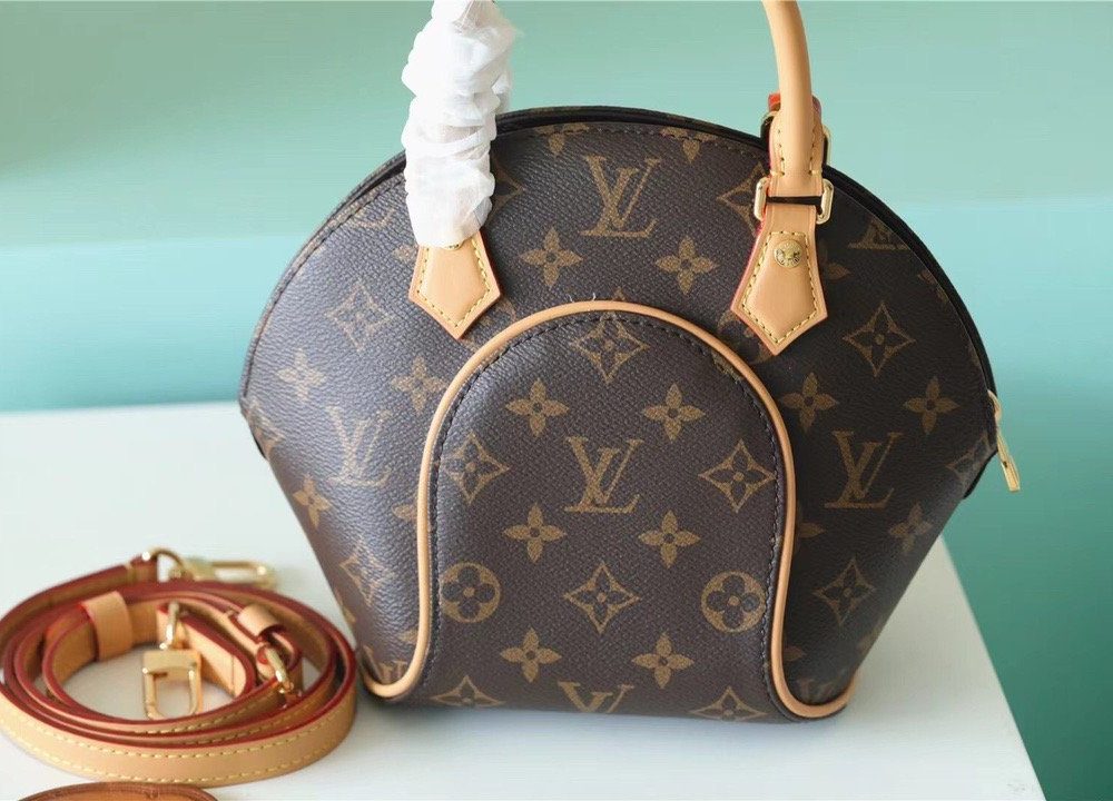 1:1 Replica Louis Vuitton LV Ellipse BB Handbag Created By Nicolas Ghesquiere From Classic Monogram Canvas Luxury bag For Women Brown 23cm/8.9in
