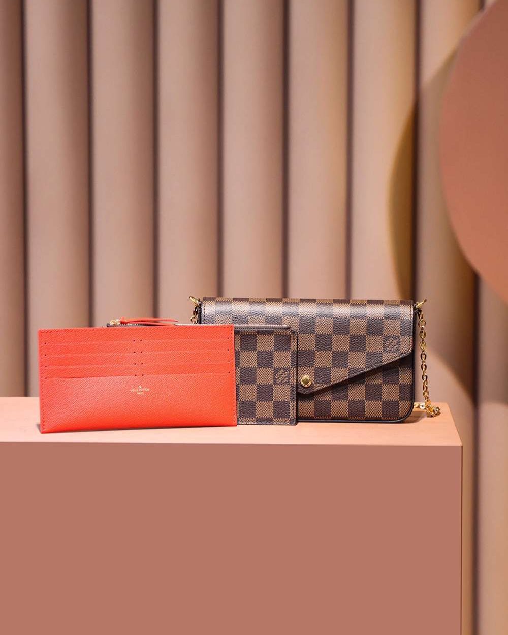 1:1 Replica Louis Vuitton LV Felicie Pochette Brown Luxury Bag For Women N63032 - 21cm / 8.3in