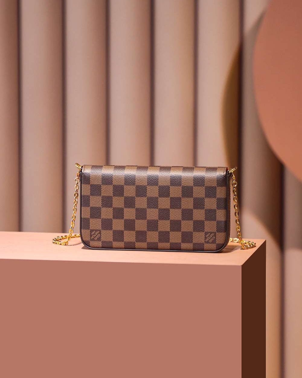 1:1 Replica Louis Vuitton LV Felicie Pochette Brown Luxury Bag For Women N63032 - 21cm / 8.3in