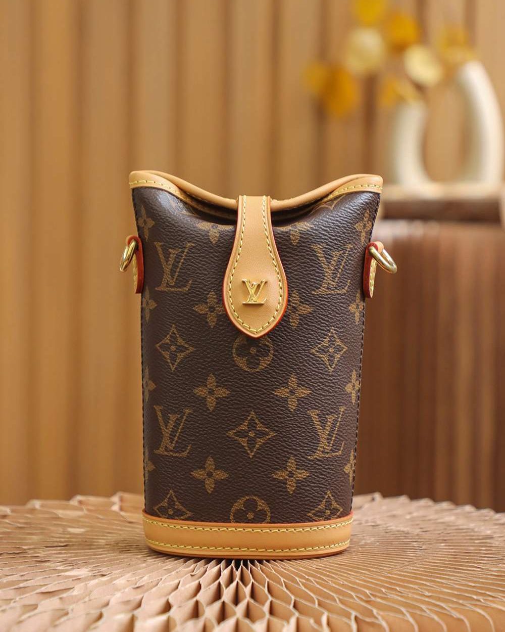 1:1 Replica Louis Vuitton LV Fold Me Pouch Brown Luxury Bag For Women M80874 - 18cm / 7.1in