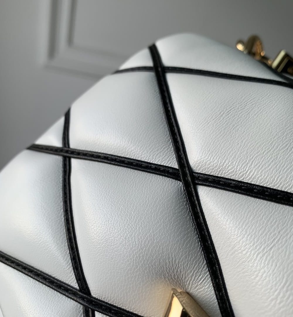 1:1 Replica Louis Vuitton LV GO-14 MM White/ Black Bag Luxury Bag For Women M22890- 9.1 Inches/ 23 Cm