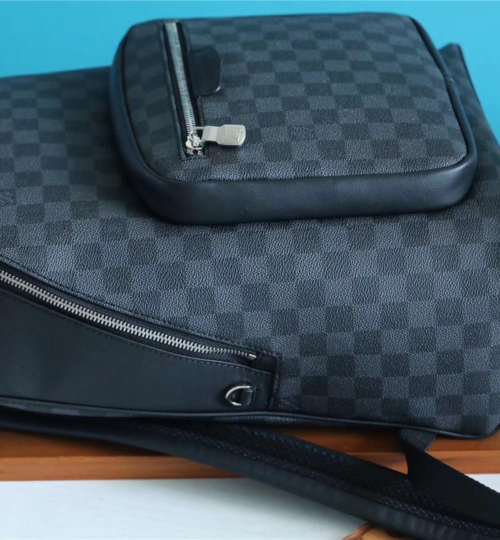 1:1 Replica Louis Vuitton LV Josh Backpack Damier Graphite Canvas Unique Bag For Men N40365 - 40cm