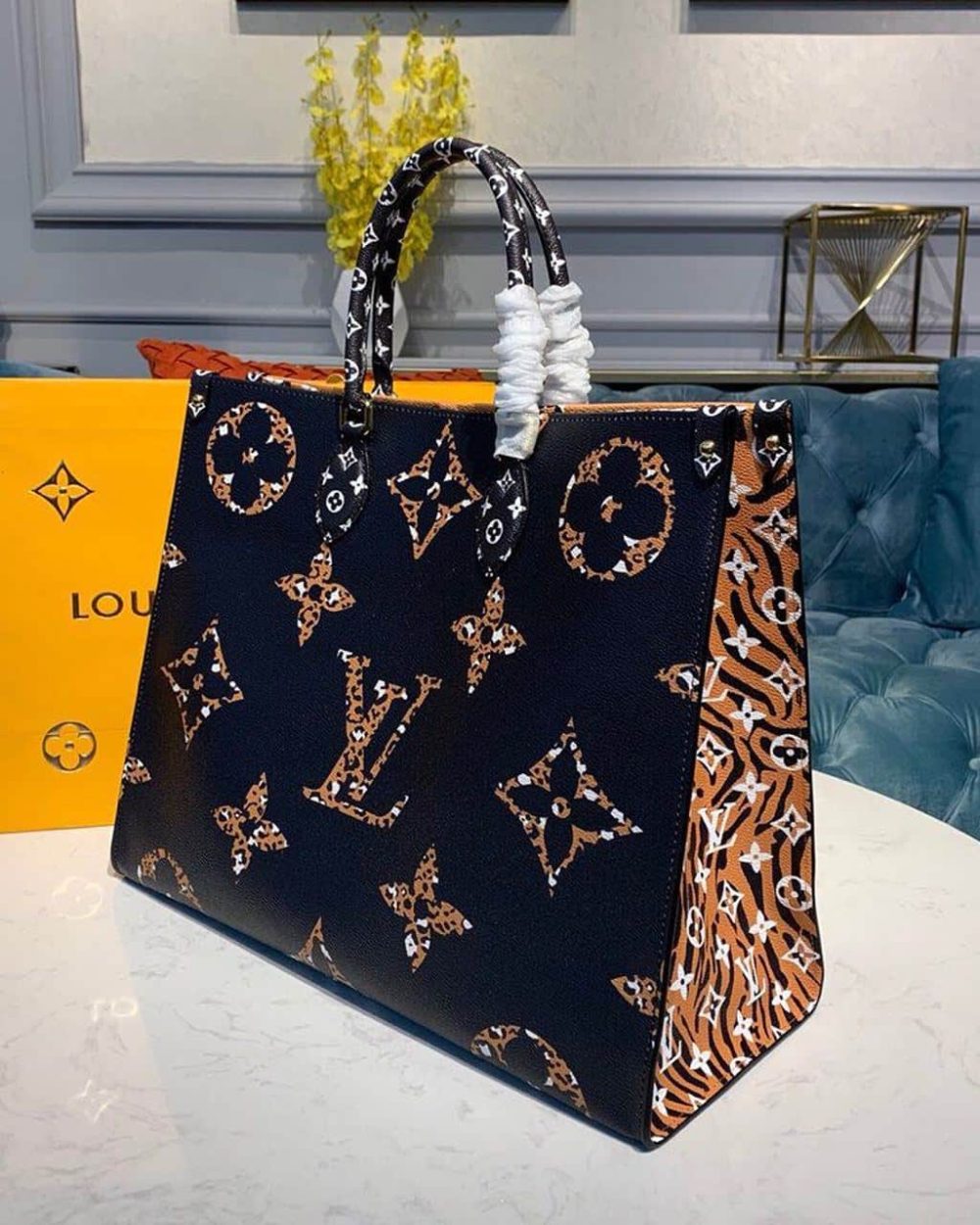 1:1 Replica Louis Vuitton LV Jungle Monogram Giant OnTheGo Tote Bag Luxury Bag For Women - 41cm