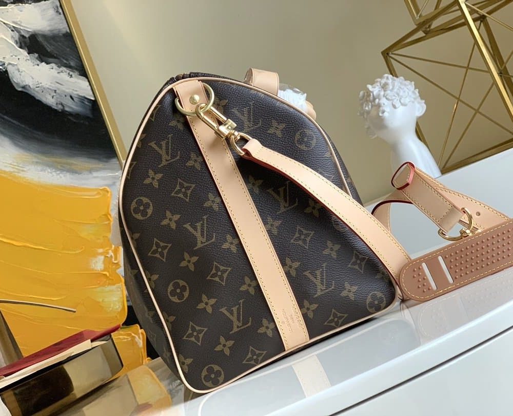 1:1 Replica Louis Vuitton LV Keepall Bandouliere 45 Monogram Canvas Luxury Bag For Women M41418 - 17.7in/45cm
