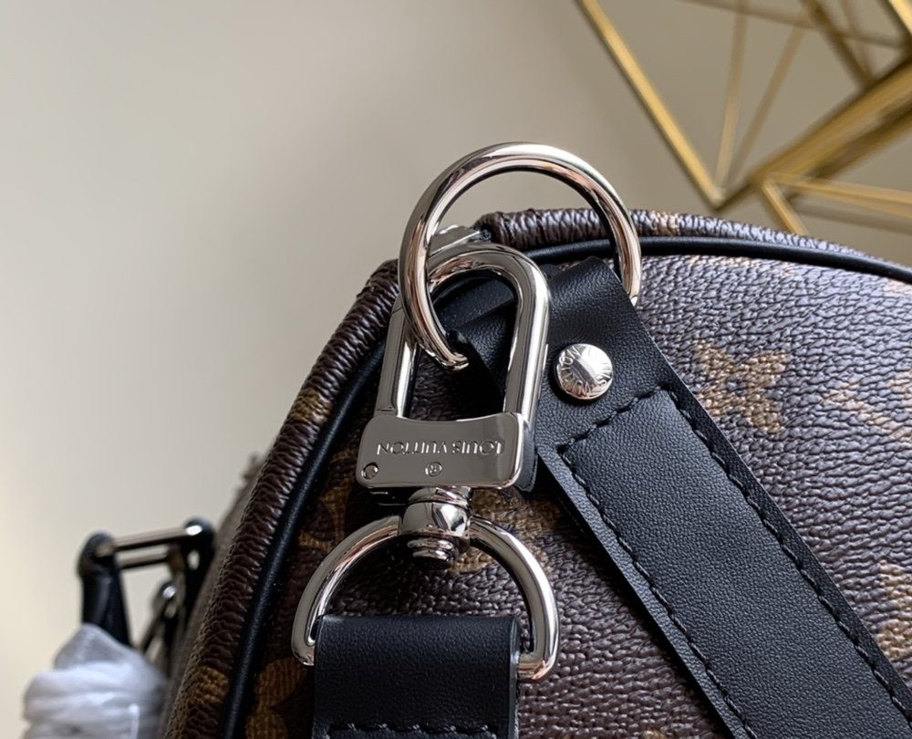 1:1 Replica Louis Vuitton LV Keepall Bandouliere 45 Monogram Macassar Canvas Unique Bag For Men M56711 - 17.7in/45cm