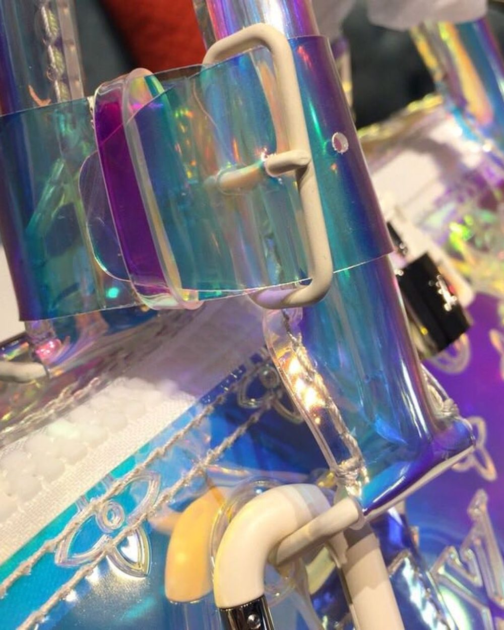 1:1 Replica Louis Vuitton LV Keepall Bandouliere 50 Monogram PVC Iridescent Prism By Virgil Abloh Unique Bag For Men M53271 - 19.7in/50cm