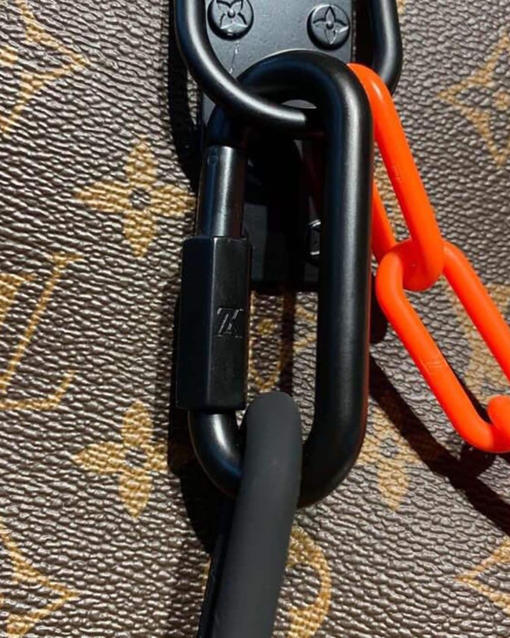 1:1 Replica Louis Vuitton LV Keepall Bandouliere 50 Monogram Solar Ray Canvas Black/Orange By Virgil Abloh Unique Bag For Men M44471 - 19.7in/50cm