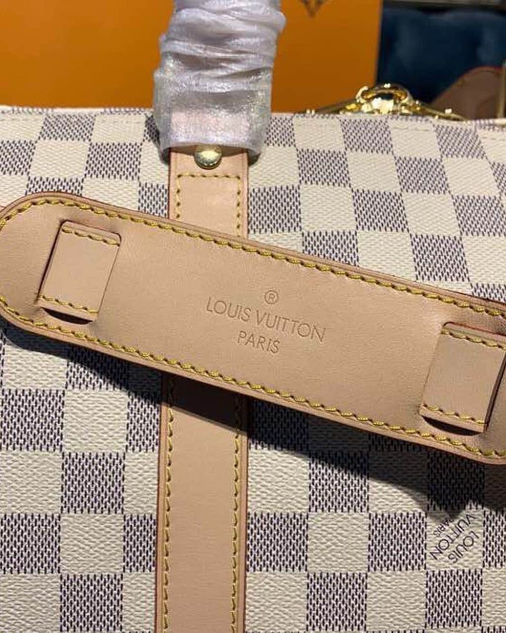 1:1 Replica Louis Vuitton LV Keepall Bandouliere 55 Damier Azur Canvas Luxury Bag For Women N41429 - 21.7in/55cm