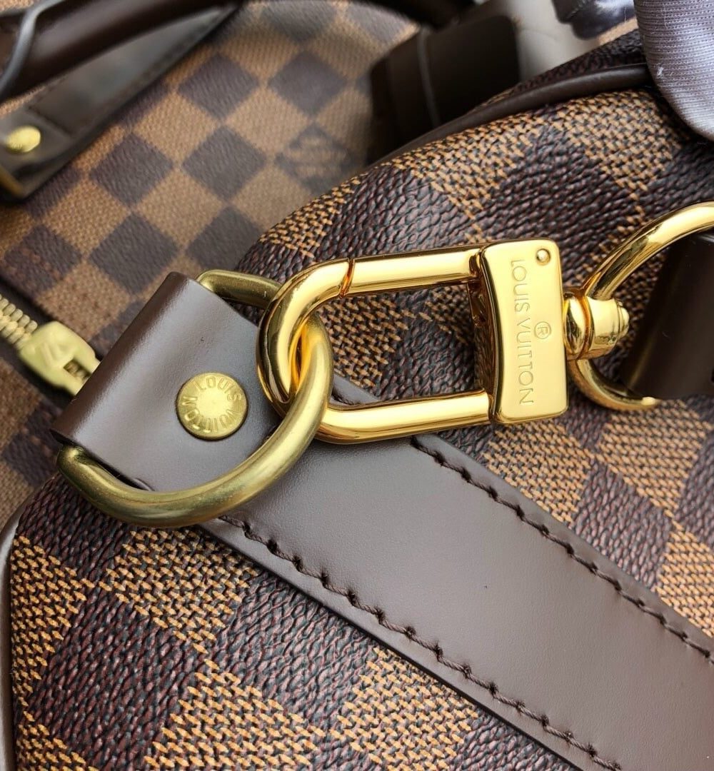1:1 Replica Louis Vuitton LV Keepall Bandoulière 45 Damier Ebene Canvas Luxury bag For Women N41428 - 45cm