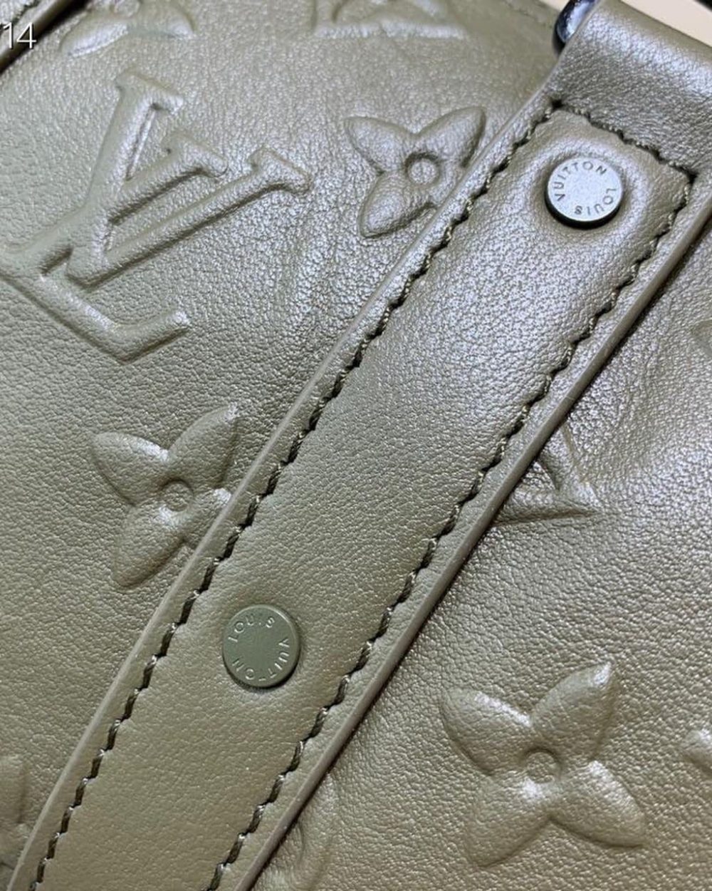 1:1 Replica Louis Vuitton LV Keepall XS Monogram Seal Khaki Unique Bag For Men M57961 - 8.3in/21cm